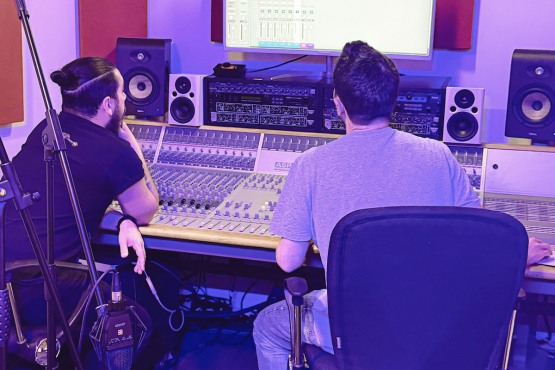 Mixing and recording in studio 1
